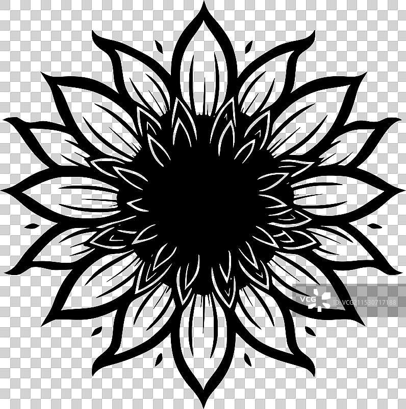 向日葵 - 高质量标志 - 适合T恤使用图片素材