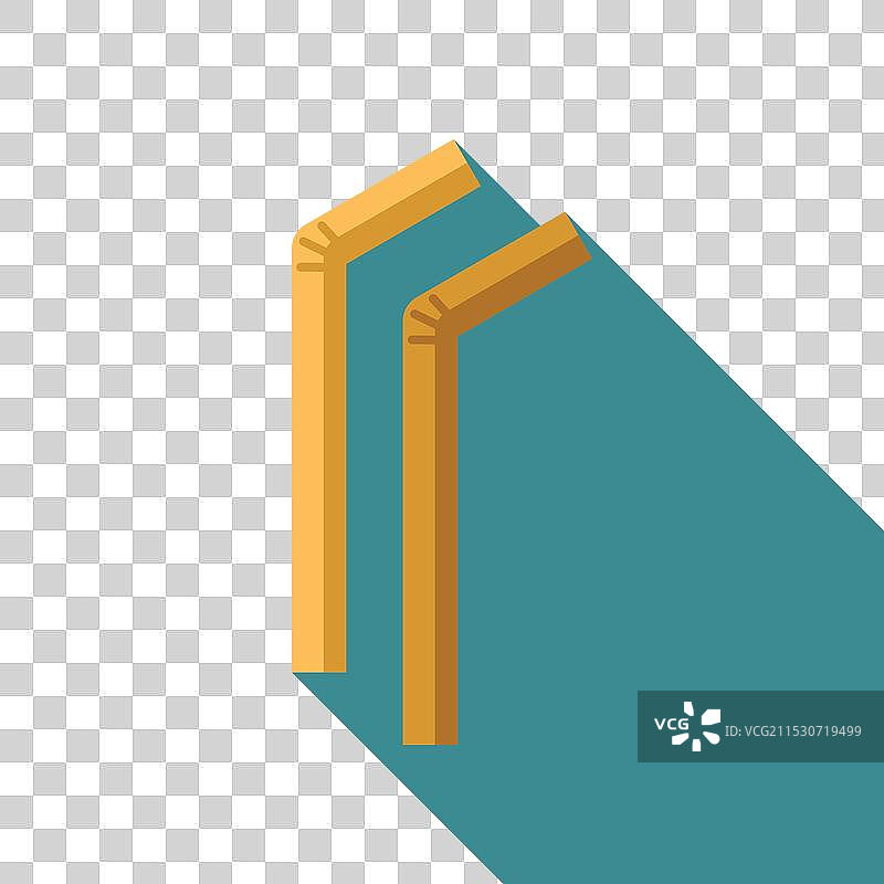 两个纸质饮用吸管形成字母r图片素材