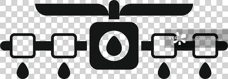 智能灌溉系统与水滴图片素材