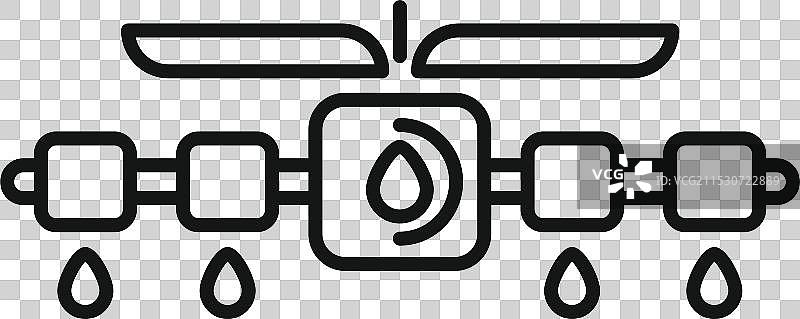 智能灌溉系统与水滴图片素材