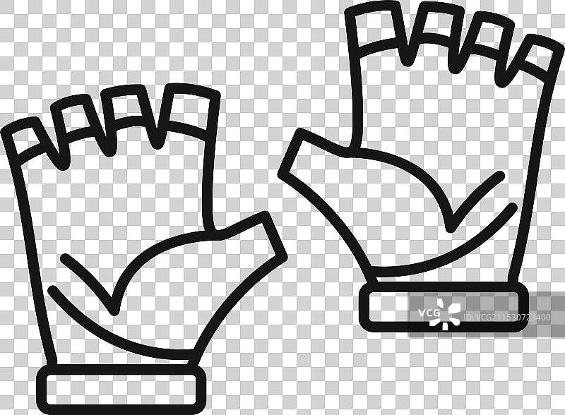 无指手套图标，展示保护和图片素材