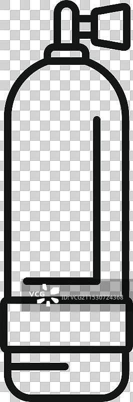 潜水用氧气瓶，展示阀门和空气图片素材