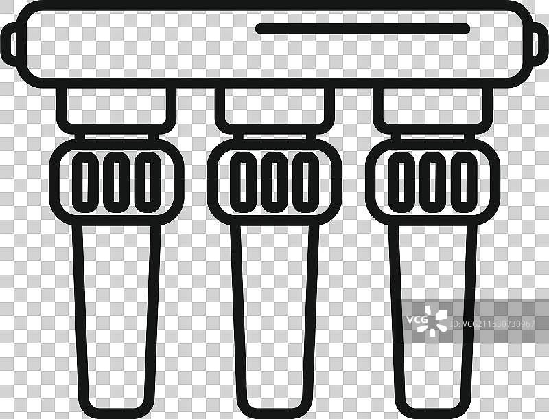 水过滤系统净化自来水图片素材