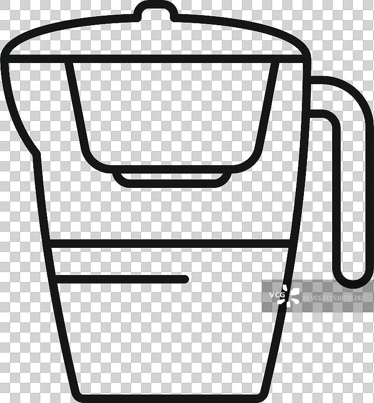 现代电热水壶图标显示水位图片素材