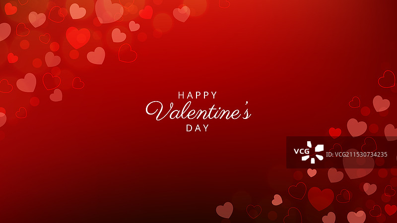 情人节背景与心形散景图片素材