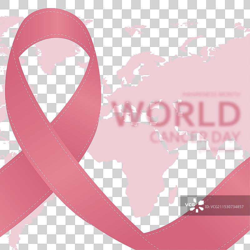 世界癌症日扁平设计背景图片素材