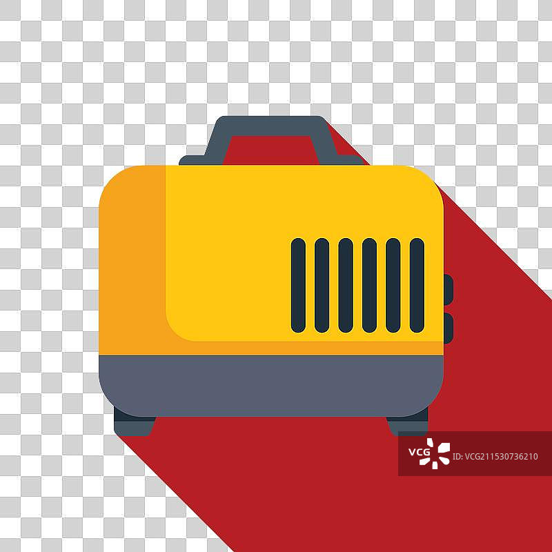 黄色便携式发电机供电图片素材