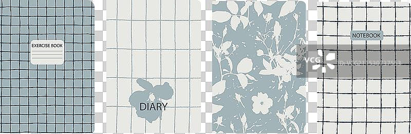 带有花卉标题的封面页面模板图片素材