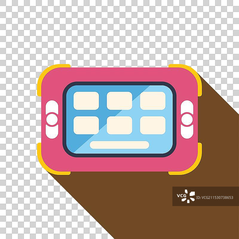 粉色平板电脑，屏幕空白图片素材