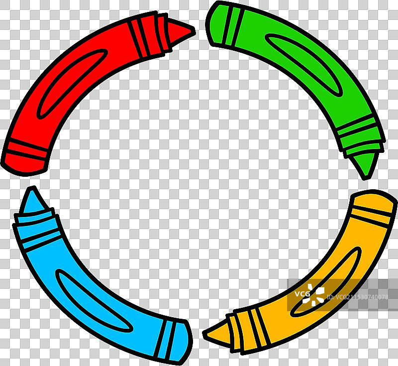 蜡笔套装单字母组合开学框架图片素材