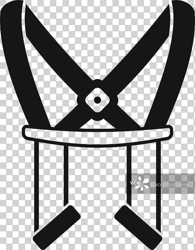 婴儿背带图标，代表育儿和照顾图片素材