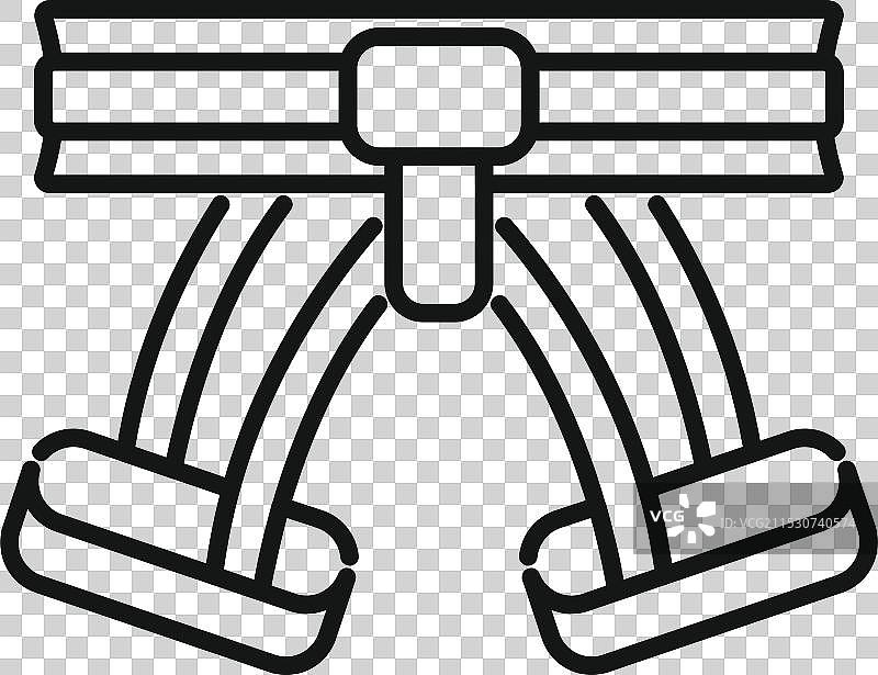 安全带图标，展示攀岩设备图片素材