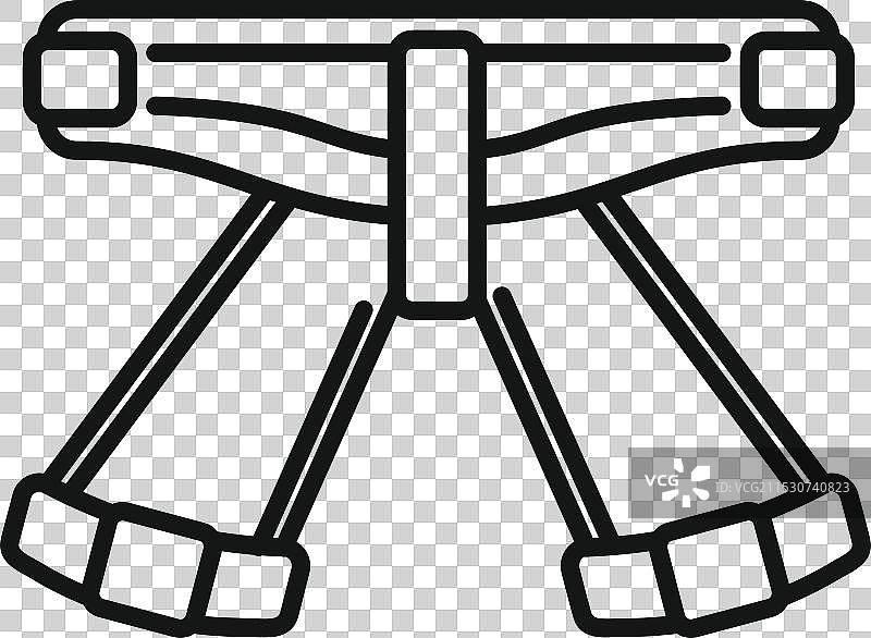 攀岩安全带设备图标轮廓风格图片素材