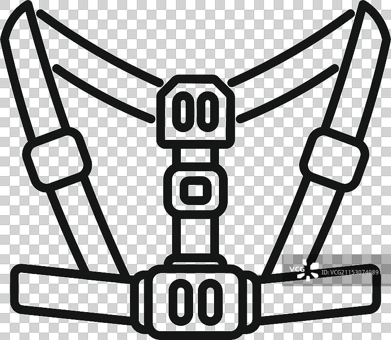 带可调节带子的婴儿背带图标图片素材