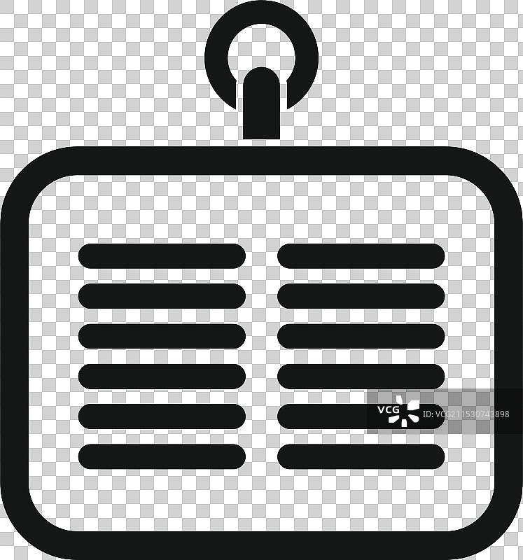 通风格栅图标显示气流线条图片素材