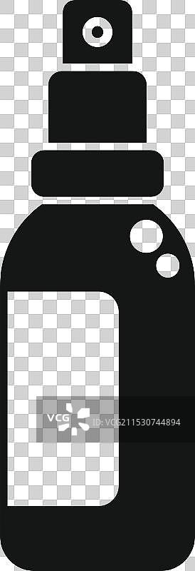 喷雾瓶的黑色轮廓图片素材