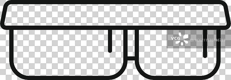 午餐盒的线条图标风格图片素材