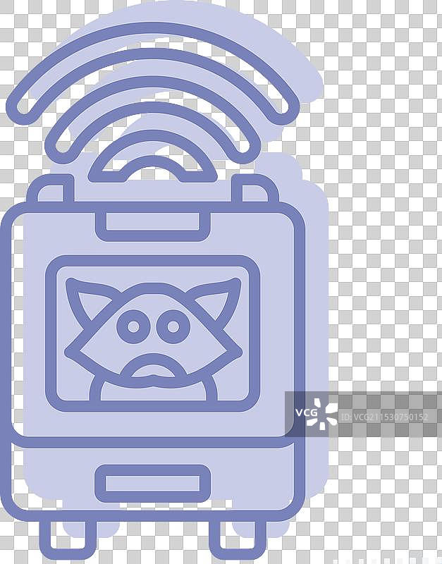 与智能家居符号相关的宠物包图标两个图片素材