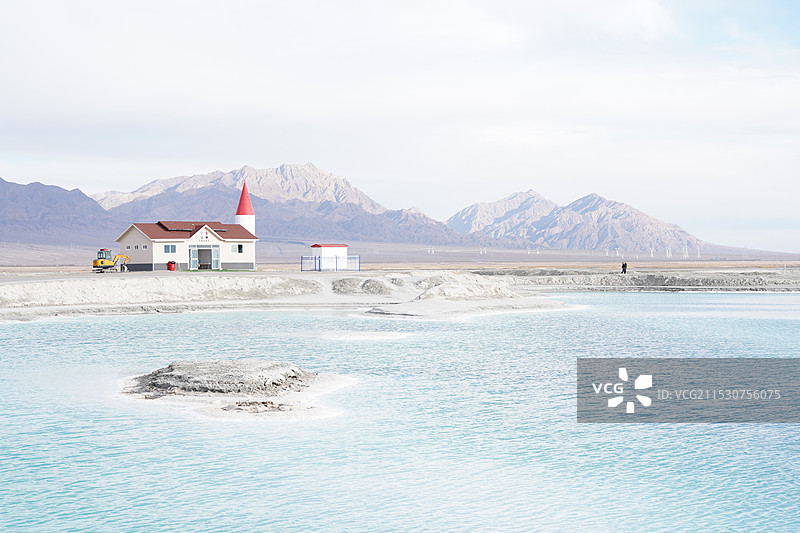 海西大柴旦翡翠湖景区图片素材
