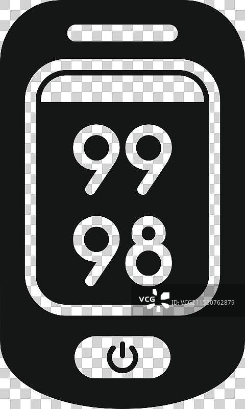 智能手机显示电池充电99%和98%图片素材