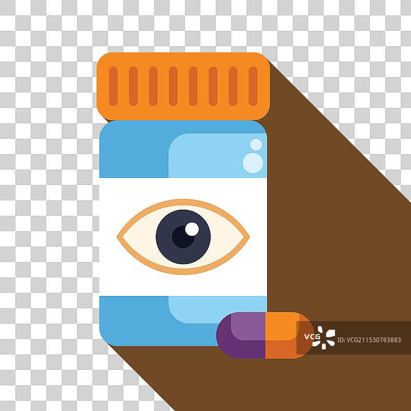 带有眼睛标签的眼药水瓶图片素材