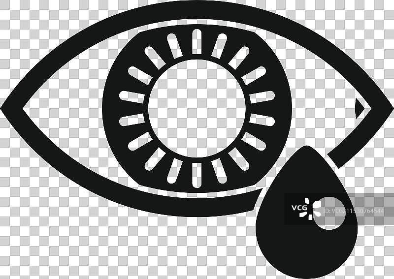 人眼流泪的泪滴图标图片素材