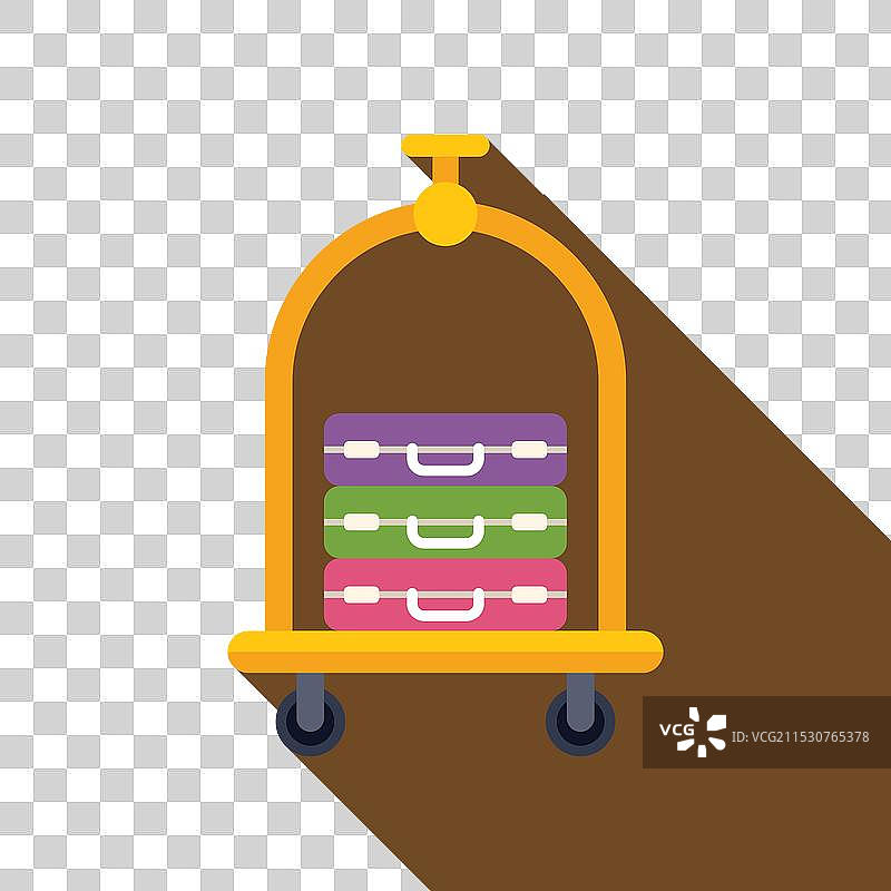 酒店行李车运送旅行箱图片素材