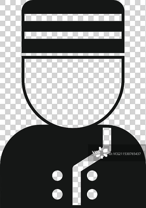 酒店员工的行李员头像图标图片素材