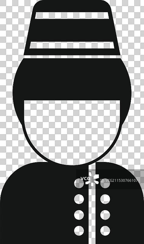 穿着带扣制服的酒店男孩头像图片素材