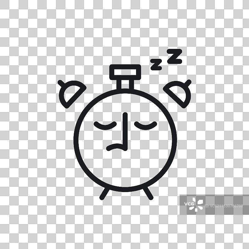 闹钟贪睡图标，背景为白色图片素材