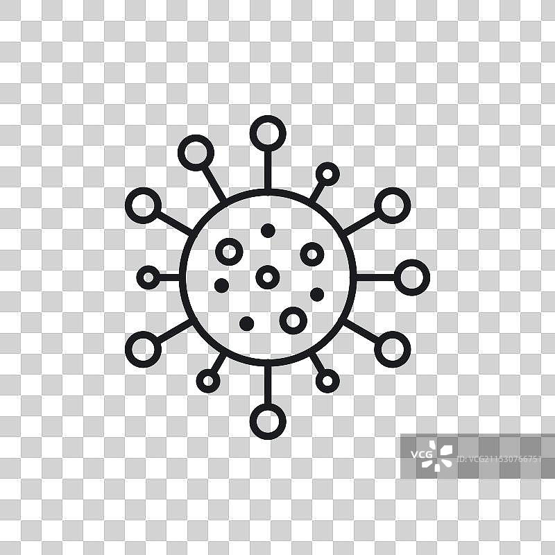 细菌图标，背景为白色图片素材