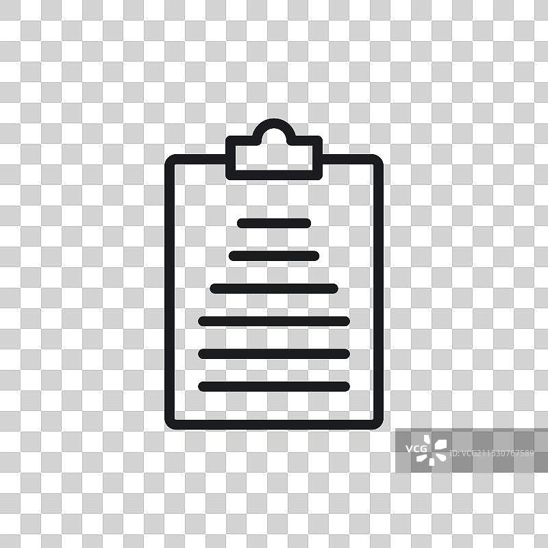 剪贴板图标，孤立在白色背景上图片素材