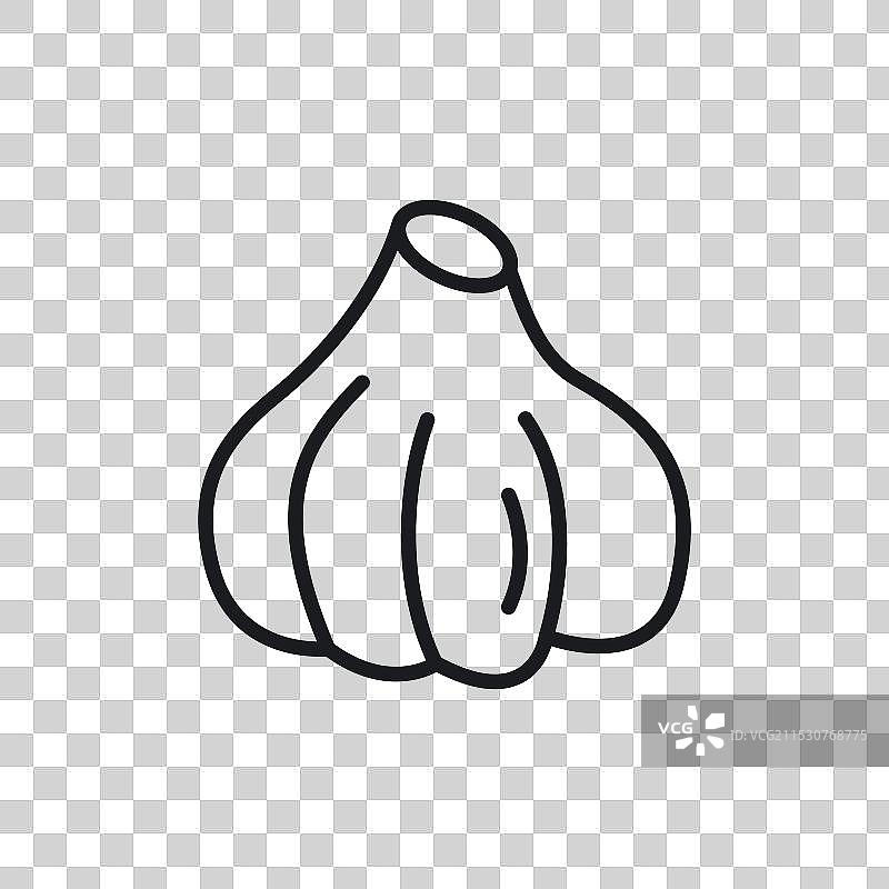 大蒜图标，背景为白色图片素材