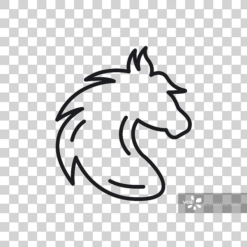 马图标，背景为白色图片素材