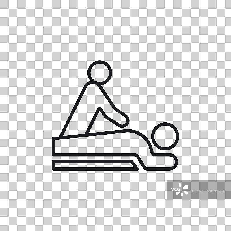 按摩图标，背景为白色图片素材