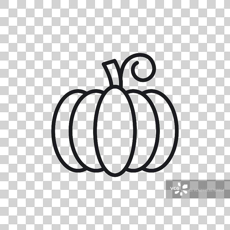 白色背景上的南瓜图标图片素材