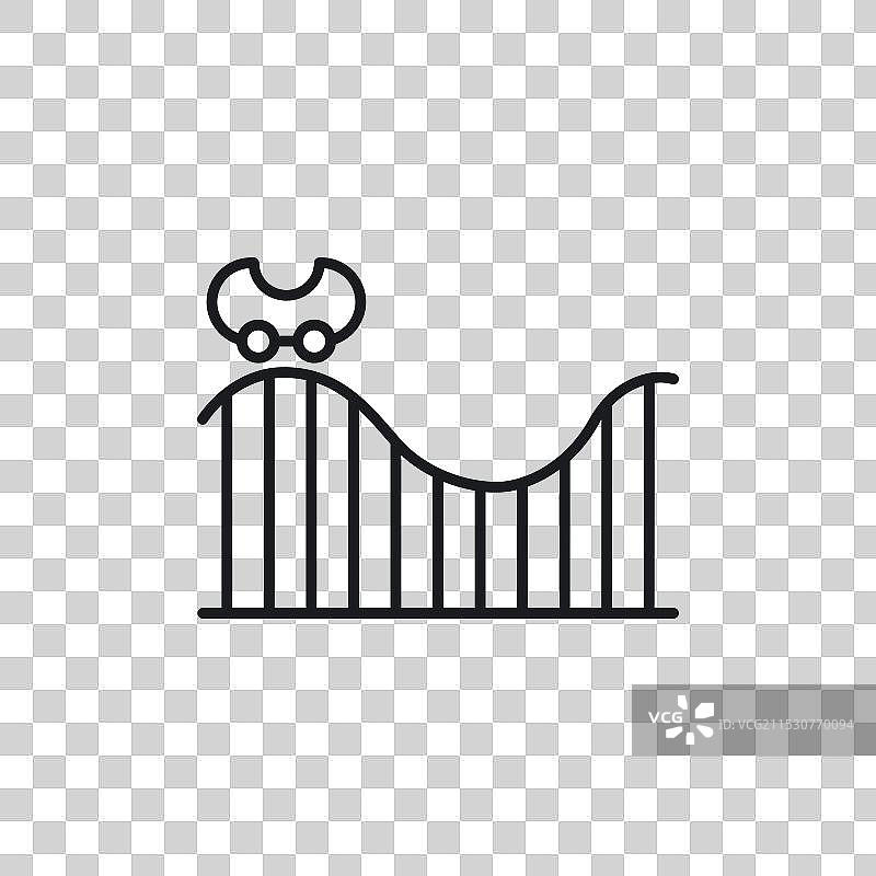 过山车图标，背景为白色图片素材