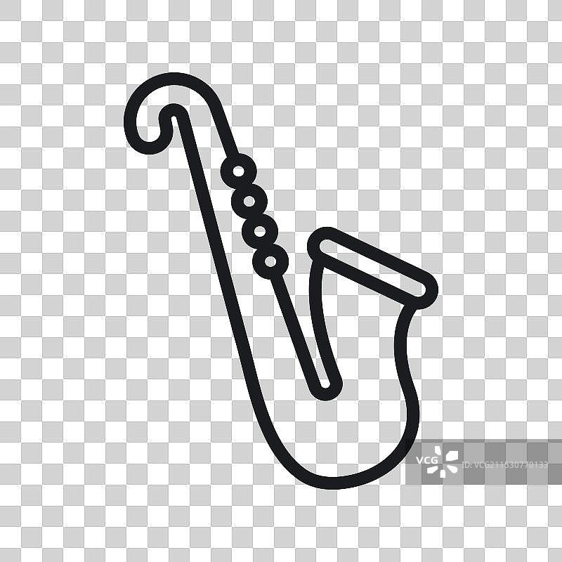 萨克斯ophone图标，背景为白色图片素材