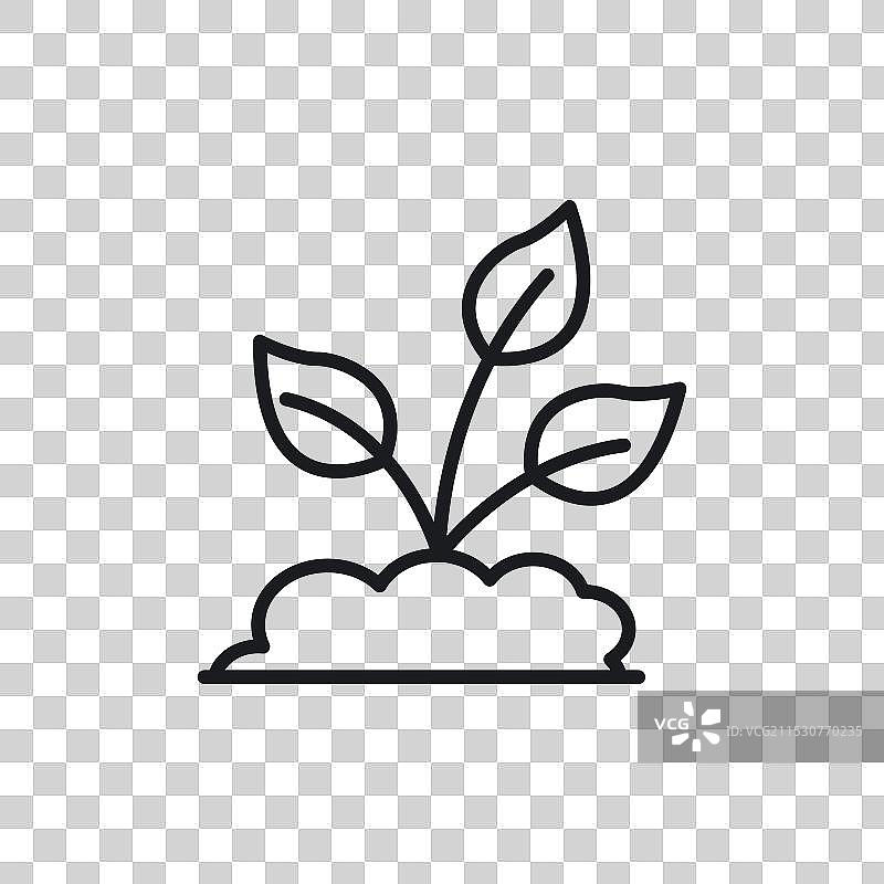 白色背景上的幼苗图标图片素材