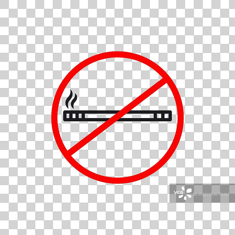 禁烟标志，背景为白色图片素材