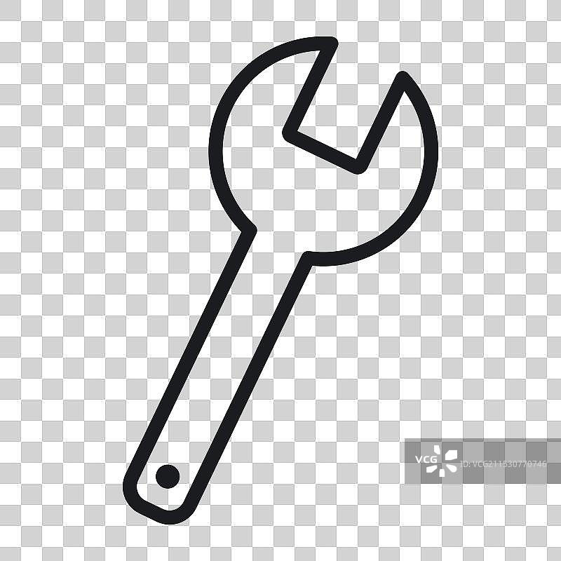 扳手图标，背景为白色图片素材