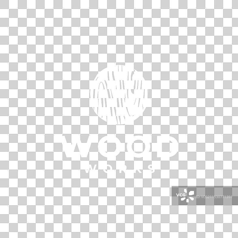 木质标志，圆形上带有木纹图案图片素材