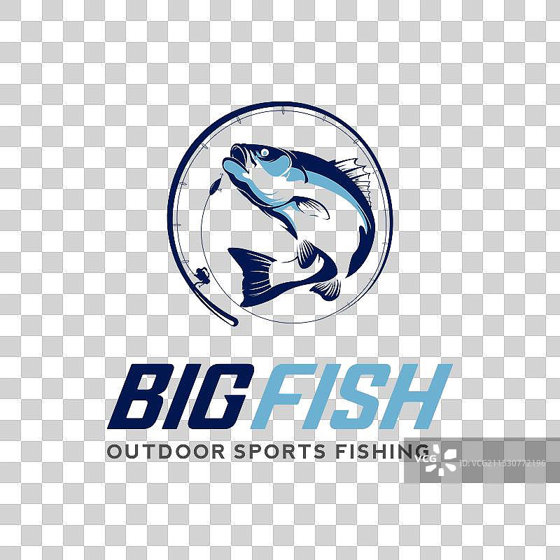 钓鱼标志设计图片素材