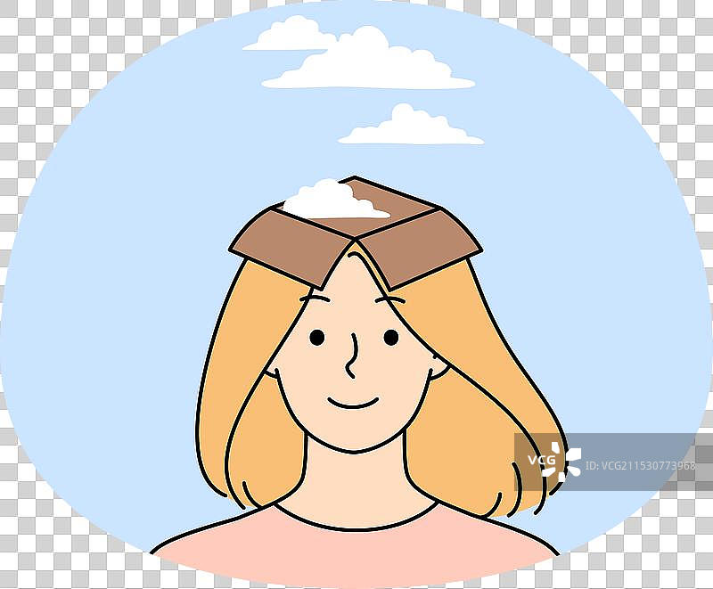 微笑的女性，心灵开放以获取灵感图片素材