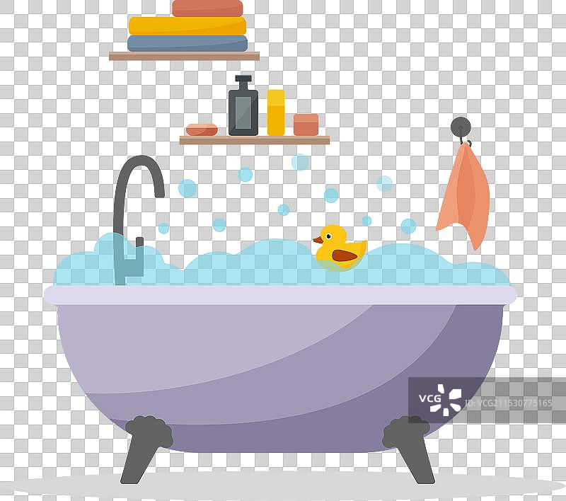 一个装满水的浴缸图片素材