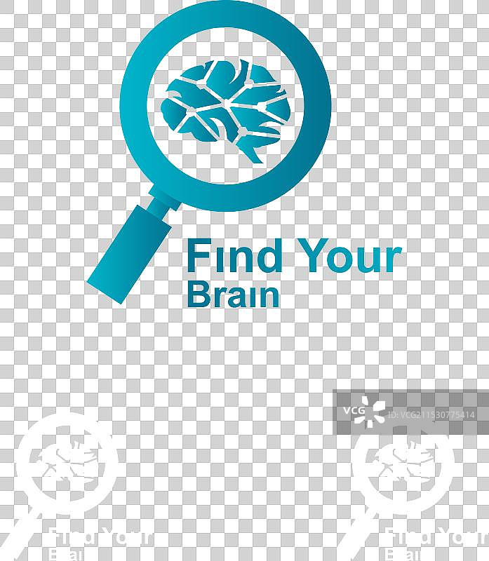 寻找你的大脑标志设计模板图片素材