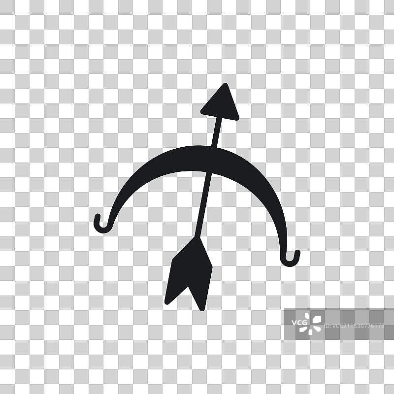 弓箭图标集，射箭弓箭符号图片素材