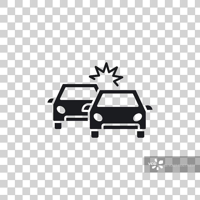 汽车碰撞图标集 道路交通事故符号图片素材