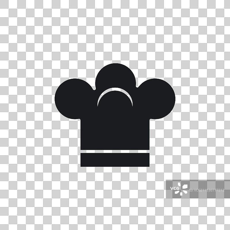 黑色厨师帽图标集图片素材