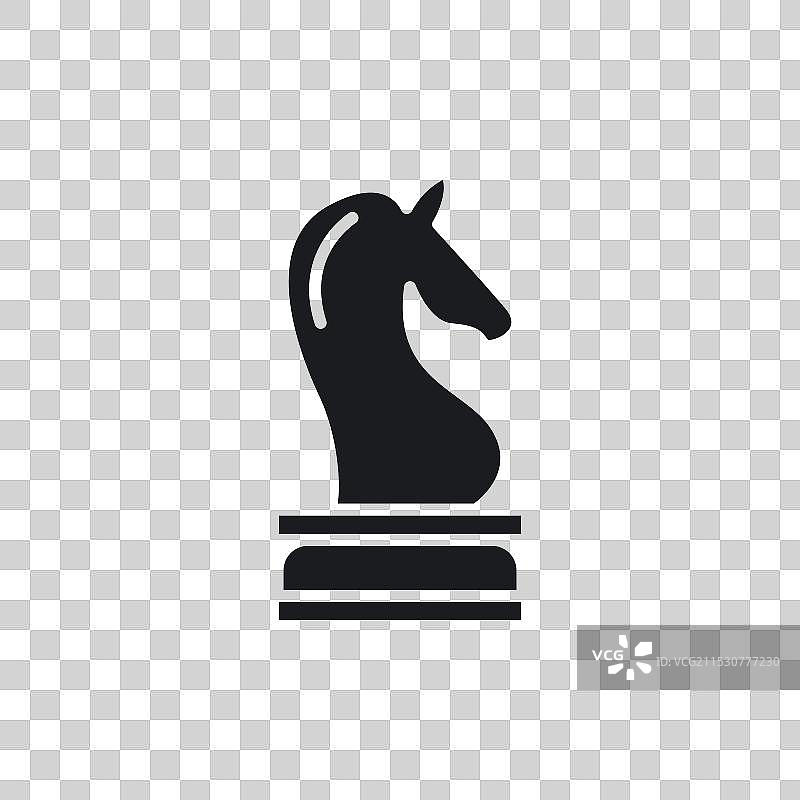 国际象棋图标集中的骑士马头棋子符号图片素材